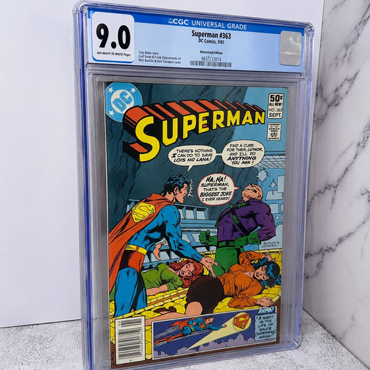 CGC 9.0 Superman #363 (1981) – DC Comics